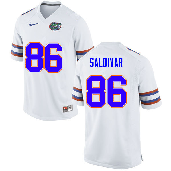 Men #86 Andres Saldivar Florida Gators College Football Jerseys Sale-White